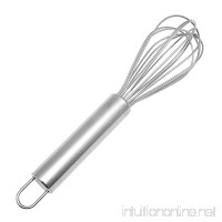 Kitchen Whisk  adier-life 8” Stainless Steel Balloon Wire Whisk with Standard and Light Design for Eggs  Sauces and Various Mixtures (Silver) - B073DZQPNV